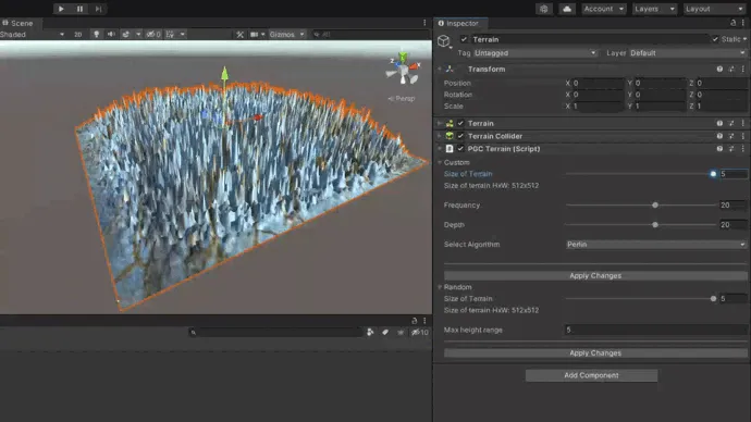 Procedurally Generated Terrain Editor